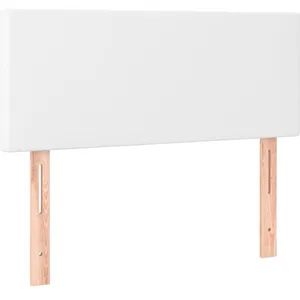 vidaXL Tête de lit à LED Blanc 90x5x78/88 cm Similicuir pas cher