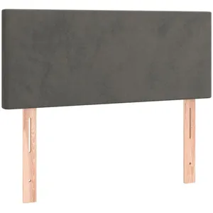 vidaXL Tête de lit à LED Gris foncé 80x5x78/88 cm Velours pas cher