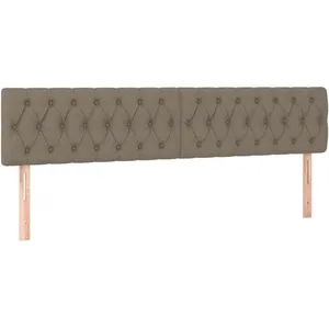 vidaXL Tête de lit à LED Taupe 180x7x78/88 cm Tissu pas cher
