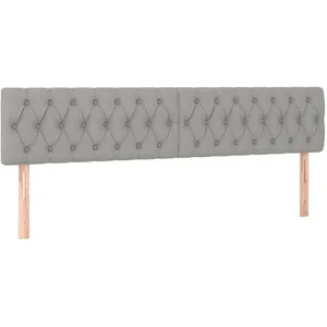vidaXL Tête de lit à LED Gris clair 180x7x78/88 cm Tissu pas cher