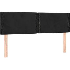 vidaXL Tête de lit à LED Noir 144x5x78/88 cm Velours pas cher