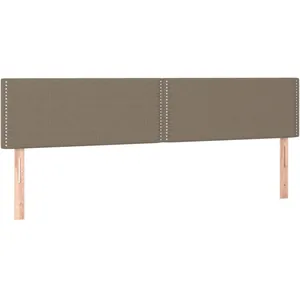 vidaXL Tête de lit à LED Taupe 180x5x78/88 cm Tissu pas cher