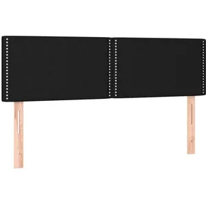 vidaXL Tête de lit à LED Noir 144x5x78/88 cm Tissu pas cher