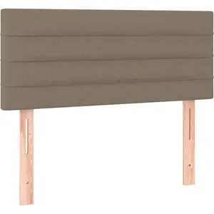 vidaXL Tête de lit à LED Taupe 90x5x78/88 cm Tissu pas cher