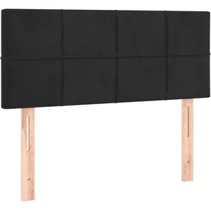 vidaXL Tête de lit à LED Noir 100x5x78/88 cm Velours pas cher