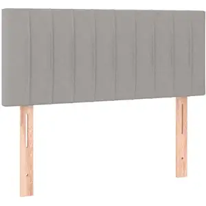 vidaXL Tête de lit à LED Gris clair 90x5x78/88 cm Tissu pas cher