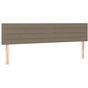 vidaXL Tête de lit à LED Taupe 180x5x78/88 cm Tissu pas cher