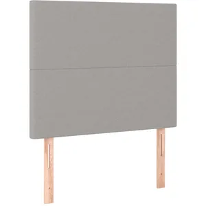 vidaXL Tête de lit à LED Gris clair 80x5x118/128 cm Tissu pas cher