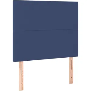 vidaXL Tête de lit à LED Bleu 80x5x118/128 cm Tissu pas cher