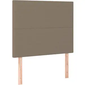 vidaXL Tête de lit à LED Taupe 90x5x118/128 cm Tissu pas cher