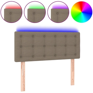 vidaXL Tête de lit à LED Taupe 180x5x78/88 cm Tissu pas cher