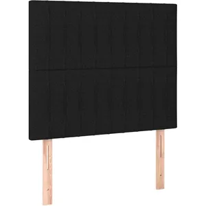 vidaXL Tête de lit à LED Noir 80x5x118/128 cm Tissu pas cher