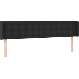 vidaXL Tête de lit à LED Noir 203x16x78/88 cm Similicuir pas cher