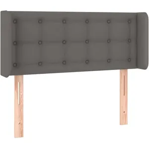 vidaXL Tête de lit à LED Gris 93x16x78/88 cm Similicuir pas cher