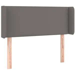 vidaXL Tête de lit à LED Gris 103x16x78/88 cm Similicuir pas cher