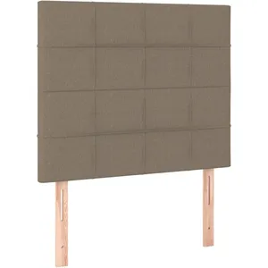 vidaXL Tête de lit à LED Taupe 80x5x118/128 cm Tissu pas cher
