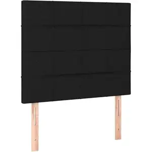 vidaXL Tête de lit à LED Noir 90x5x118/128 cm Tissu pas cher
