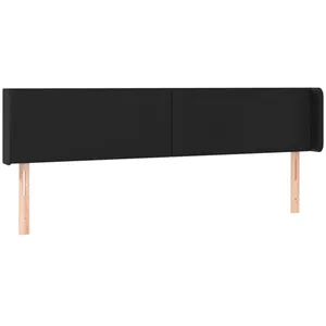 vidaXL Tête de lit à LED Noir 163x16x78/88 cm Similicuir pas cher