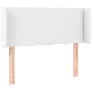 vidaXL Tête de lit à LED Blanc 103x16x78/88 cm Similicuir pas cher