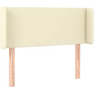 vidaXL Tête de lit à LED Crème 103x16x78/88 cm Similicuir pas cher