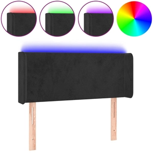 vidaXL Tête de lit à LED Noir 83x16x78/88 cm Velours pas cher