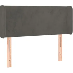 vidaXL Tête de lit à LED Gris foncé 83x16x78/88 cm Velours pas cher