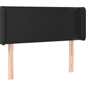 vidaXL Tête de lit à LED Noir 93x16x78/88 cm Similicuir pas cher