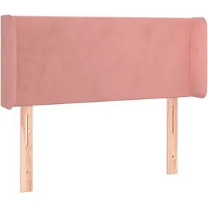 vidaXL Tête de lit à LED Rose 103x16x78/88 cm Velours pas cher