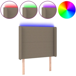 vidaXL Tête de lit à LED Taupe 183x16x78/88 cm Tissu pas cher