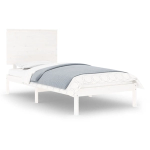 vidaXL Cadre de lit Blanc Bois de pin massif 90x200 cm