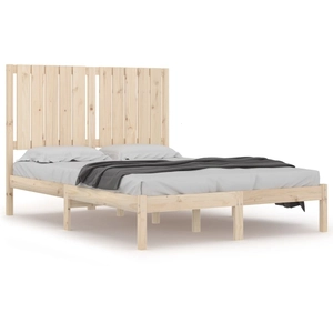 vidaXL Cadre de lit Bois de pin massif 120x200 cm pas cher