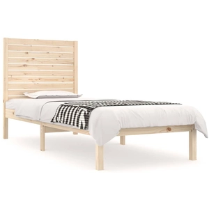 vidaXL Cadre de lit bois massif 90x190 cm simple pas cher