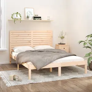 vidaXL Cadre de lit sans matelas 140x200 cm bois massif pas cher