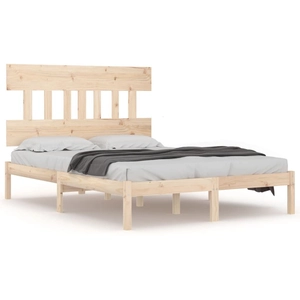 vidaXL Cadre de lit Bois massif 120x200 cm pas cher