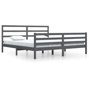 Comparateur de prix : vidaXL Cadre de lit Gris Bois de pin massif 200x200 cm