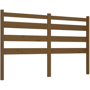vidaXL Tête de lit Marron miel 126x4x100 cm Bois massif de pin pas cher