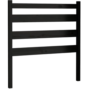 vidaXL Tête de lit Noir 81x4x100 cm Bois massif de pin pas cher