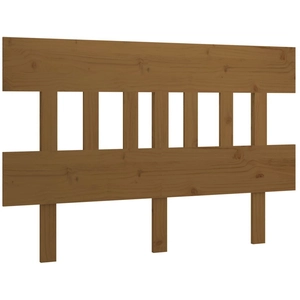 vidaXL Tête de lit Marron miel 123,5x3x81 cm Bois massif de pin pas cher