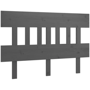 vidaXL Tête de lit Gris 138,5x3x81 cm Bois massif de pin pas cher