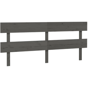 vidaXL Tête de lit Gris 204x3x81 cm Bois massif de pin pas cher