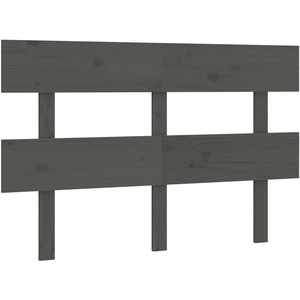 vidaXL Tête de lit Gris 138x3x81 cm Bois massif de pin pas cher