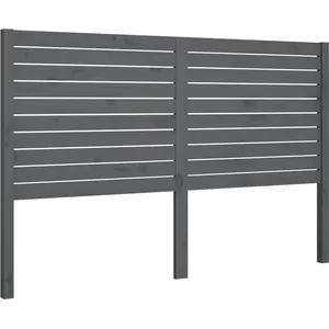 vidaXL Tête de lit Gris 126x4x100 cm Bois massif de pin pas cher