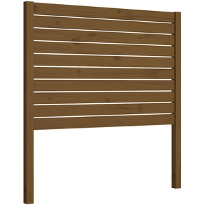 vidaXL Tête de lit Marron miel 106x4x100 cm Bois massif de pin pas cher