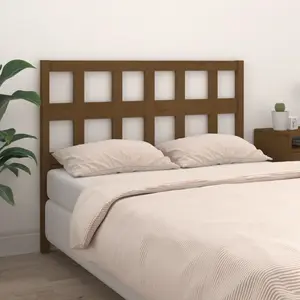 vidaXL Tête de lit Marron miel 205,5x4x100 cm Bois massif de pin pas cher