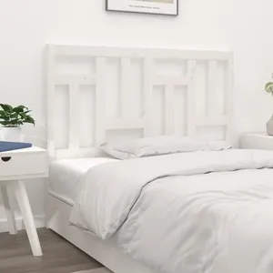 vidaXL Tête de lit Blanc 125,5x4x100 cm Bois massif de pin pas cher