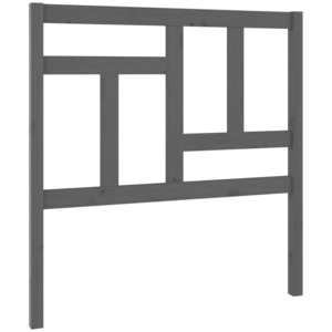 vidaXL Tête de lit Gris 125,5x4x100 cm Bois massif de pin pas cher