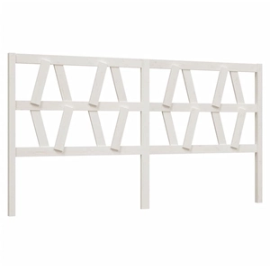 vidaXL Tête de lit Blanc 206x4x100 cm Bois massif de pin pas cher