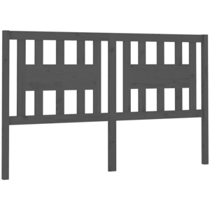 vidaXL Tête de lit Gris 206x4x100 cm Bois massif de pin pas cher