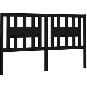 vidaXL Tête de lit Noir 206x4x100 cm Bois massif de pin pas cher