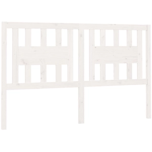 vidaXL Tête de lit Blanc 146x4x100 cm Bois massif de pin pas cher